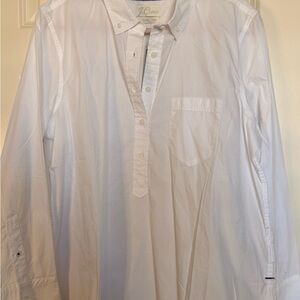 J. Crew Women's White Button Down Shirt